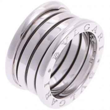 Pre Owned Bvlgari B.Zero1 4-Band 18k White Gold Band Ring Size 51