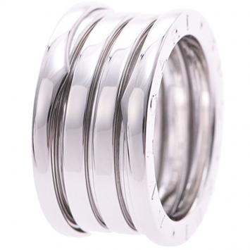 Pre Owned Bvlgari B.Zero1 4-Band 18k White Gold Band Ring Size 51