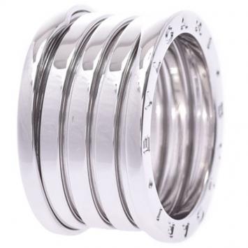Pre Owned Bvlgari B.Zero1 4-Band 18k White Gold Band Ring Size 58