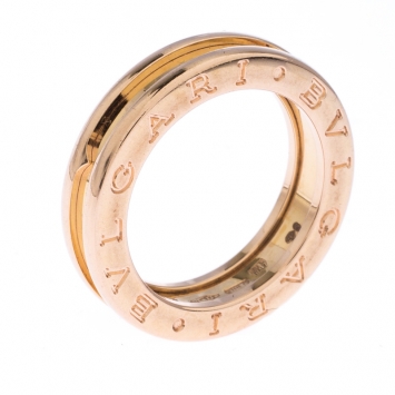 Pre Owned Bvlgari B.Zero 1 18K Rose Gold One Band Ring Size 51