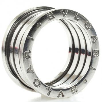 Pre Owned Bvlgari B.Zero1 18K White Gold 4 Band Ring Size 53