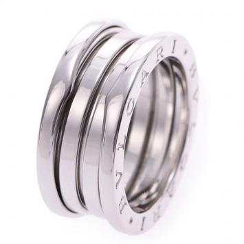 Pre Owned Bvlgari B.Zero1 3-Band 18k White Gold Band Ring Size 55