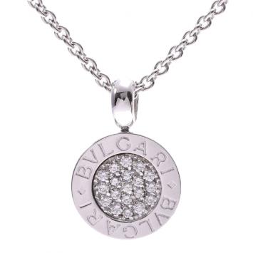 Pre Owned Bvlgari Bvlgari Diamond 18K White Gold Pendant Necklace