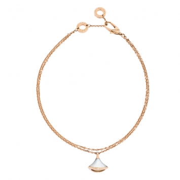 Pre Owned Bvlgari Divas' Dream Mother of Pearl 18K Rose Gold Bracelet ML