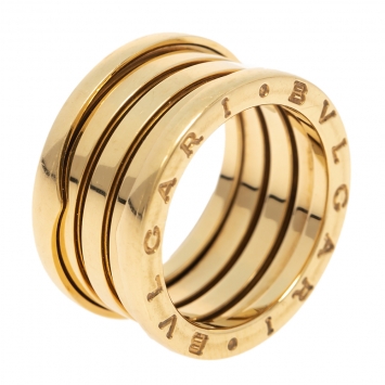 Pre Owned Bvlgari B.Zero1 18K Yellow Gold Four Band Ring Size 54