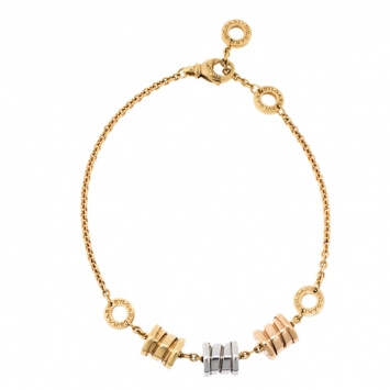 Pre Owned Bvlgari Tricolor B.Zero1 18K Gold Bracelet