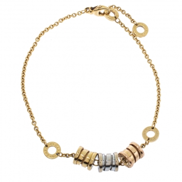 Pre Owned Bvlgari B.Zero1 18K Three Tone Gold Element Soft Bracelet