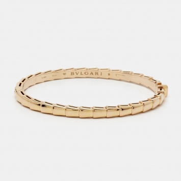 Pre Owned Bvlgari Serpenti Viper 18k Rose Gold Bracelet S