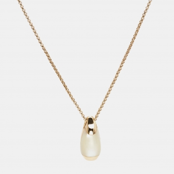 Pre Owned Bvlgari MVSA Mother of Pearl 18k Rose Gold Pendant Necklace