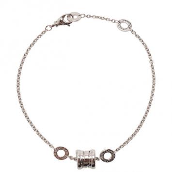 Pre Owned Bvlgari B.Zero1 18kt White Gold Soft Bracelet 19CM