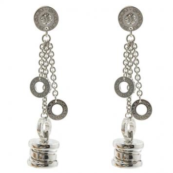 Pre Owned Bvlgari B.Zero1 Diamond and White Gold Dangle Earrings