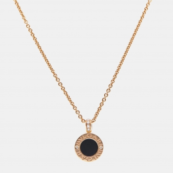 Pre Owned Bvlgari Bvlgari Bvlgari Multi Gemstones 18k Rose Gold Necklace
