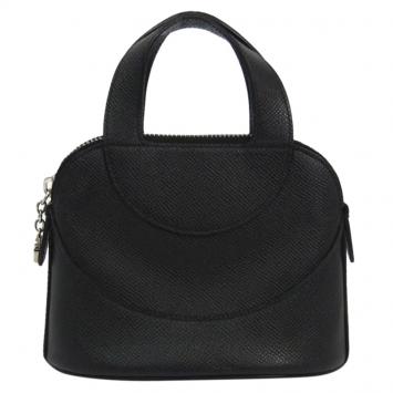 Pre Owned Bvlgari Black Leather Mini Zip Satchel