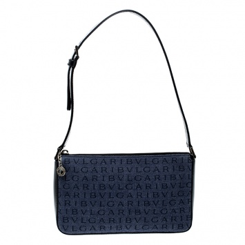 مملوكة مسبقًا Bvlgari Blue Denim Monogram Canvas Shoulder Bag