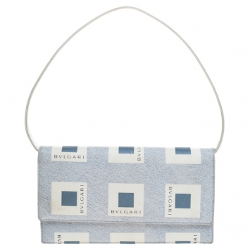 مملوكة مسبقًا Bvlgari Grey Nylon and Leather Shoulder Bag