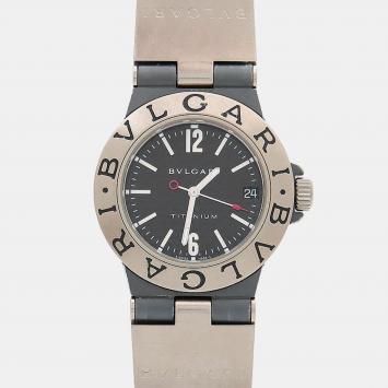 Pre Owned Bvlgari Diagono TI32TA Quartz Titanium Women's Wristwatch 32 mm