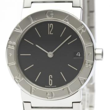 Pre Owned Bvlgari Black Stainless Steel Bvlgari Bvlgari BB30SSD Women's Wristwatch 30MM