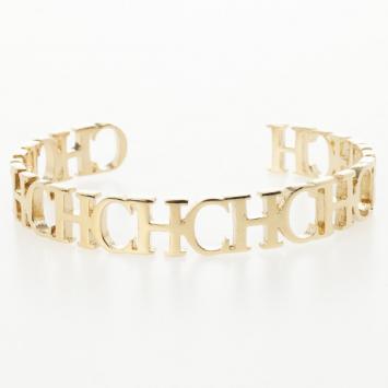 Pre Owned Carolina Herrera CH Open Golden Bracelet