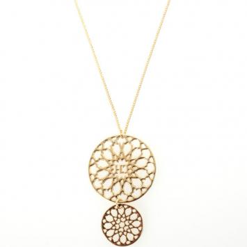 Pre Owned Carolina Herrera Round Pendant Necklace