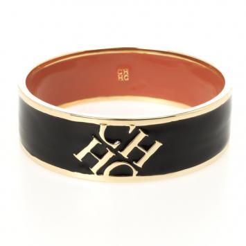 Pre Owned Carolina Herrera CH Black Bangle