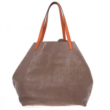 Pre Owned Carolina Herrera Silver Matryoshka Tote