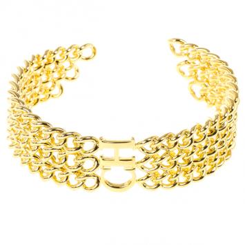 Pre Owned Carolina Herrera Golden Chain Bracelet 17 CM