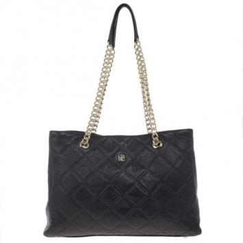 Pre Owned Carolina Herrera Black Quilted Shopper Tote