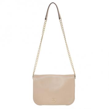 Pre Owned Carolina Herrera New Baltazar Beige Flap Bag