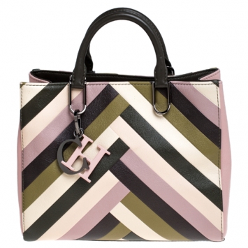 Pre Owned Carolina Herrera Multicolour Leather Charm Tote