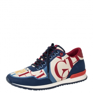 مملوكة مسبقًا Carolina Herrera Multicolor CH Logo Canvas And Rubber Low Top Sneakers Size 40