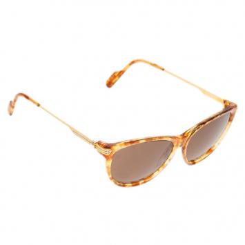 Pre Owned Cartier Brown Elcat Gild Honey Sunglasses