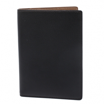 Pre Owned Cartier Black Leather Passport Holder