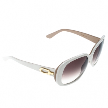 Pre Owned Cartier Beige/Brown Gradient Solaire Oversize Sunglasses