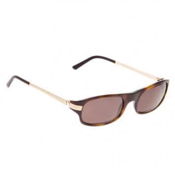 Pre Owned Cartier Brown Rectangle Sunglasses