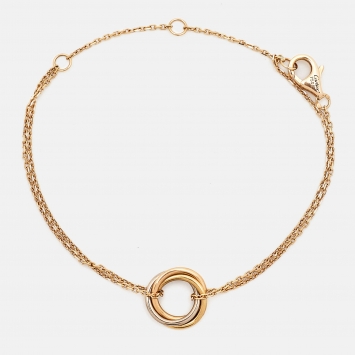 Pre Owned Cartier Trinity 18k Three Tone Gold Bracelet
