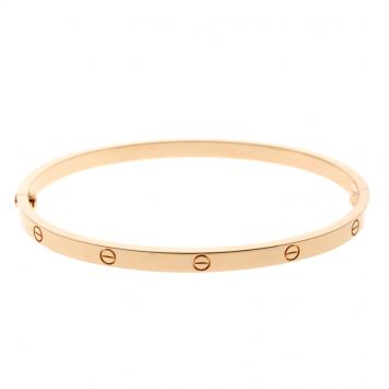Pre Owned Cartier Love 18k Rose Gold Bracelet SM 