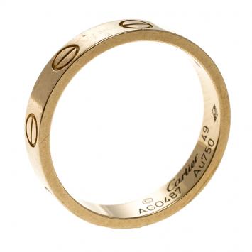 Pre Owned Cartier Love 18K Yellow Gold Wedding Band Ring Size 49