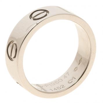 Pre Owned Cartier Love Platinum Band Ring Size 47