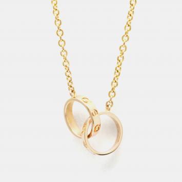 Pre Owned Cartier Love Interlocking 18K Rose Gold Necklace