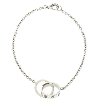 Pre Owned Cartier Love Interlocking 18k White Gold Bracelet 16cm