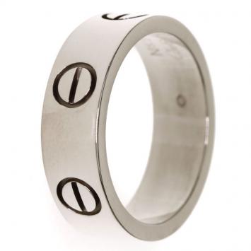 Pre Owned Cartier Love White Gold Ring Size 50