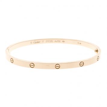 Pre Owned Cartier Love 18k Rose Gold Bracelet SM 