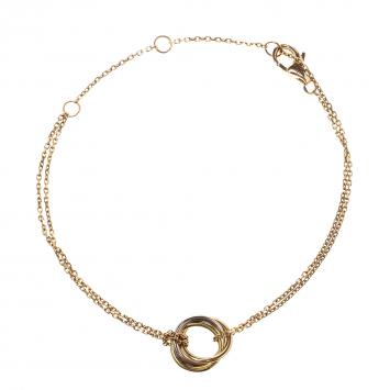 Pre Owned Cartier Trinity De Cartier 18k Three Tone Gold Charm Bracelet