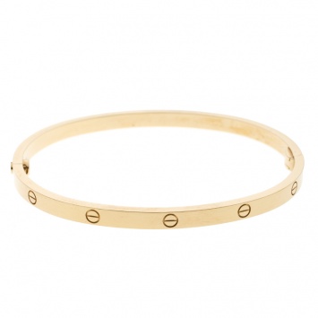 Pre Owned Cartier Love 18k Yellow Gold SM Bracelet 17cm