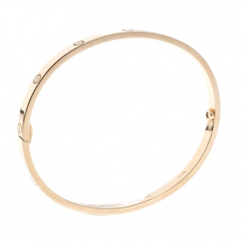 Pre Owned Cartier Love 18k Rose Gold SM Bracelet 17cm