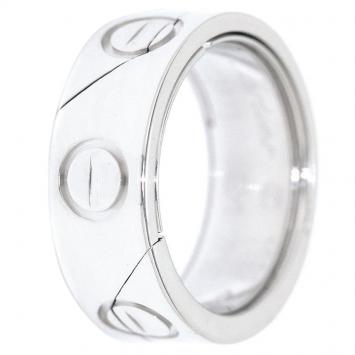 Pre Owned Cartier Love White Gold Astro Ring Size 50
