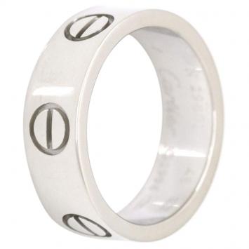 Pre Owned Cartier Love White Gold Ring Size 48