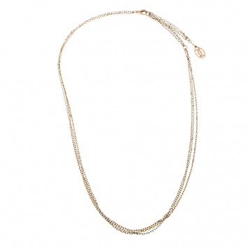 Pre Owned Cartier Trinity 18K Three Tone Gold Multi Chain Necklace