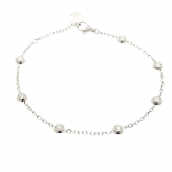 Pre Owned Cartier Diamants Legers de Cartier 7 Diamonds 18k White Gold Bracelet