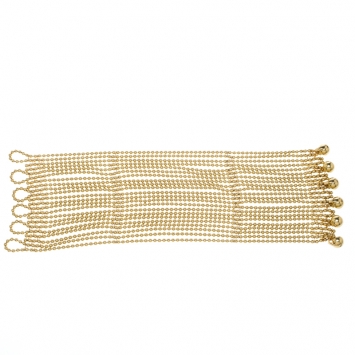 Pre Owned Cartier Draperie Beaded Chain 18k Yellow Gold Cuff Bracelet